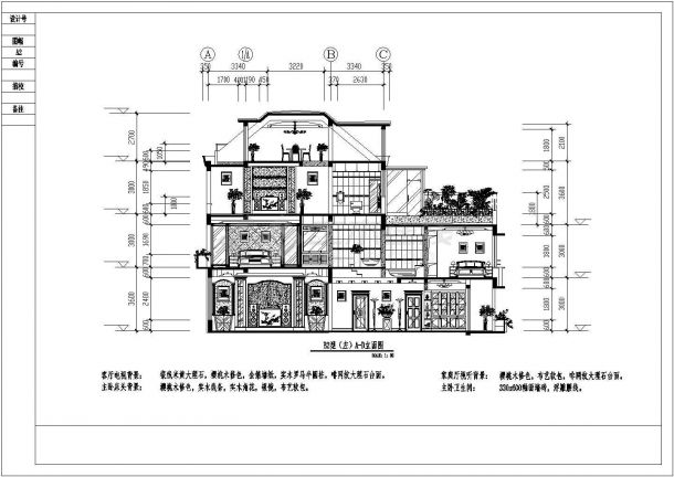 某城市别墅装修设计图纸（共6张）-图二
