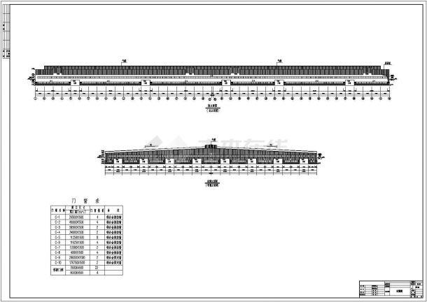 180米跨门式刚架带吊车厂房结构施工图-图二