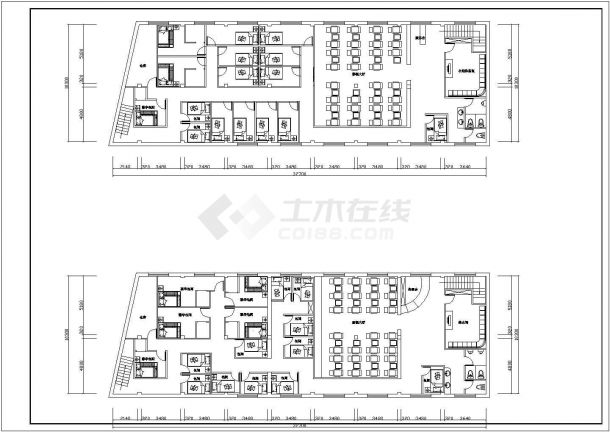 某地商业街浴场平面布置方案设计图纸-图一