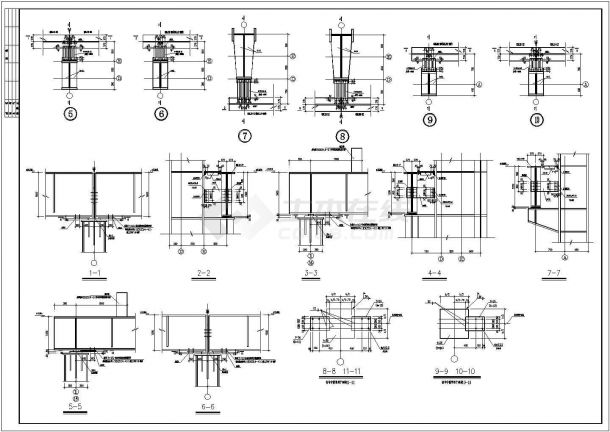 重钢结构厂房结构施工图（格构柱100T吊车）-图二