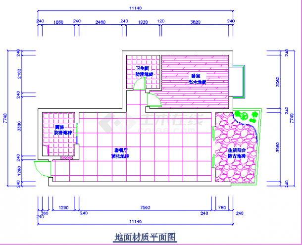 某城市住宅小户型装修方案设计图纸-图二