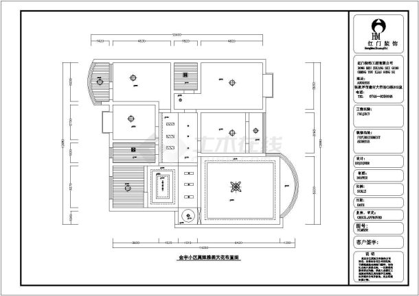 某地区四房两厅家装装修设计施工图-图二