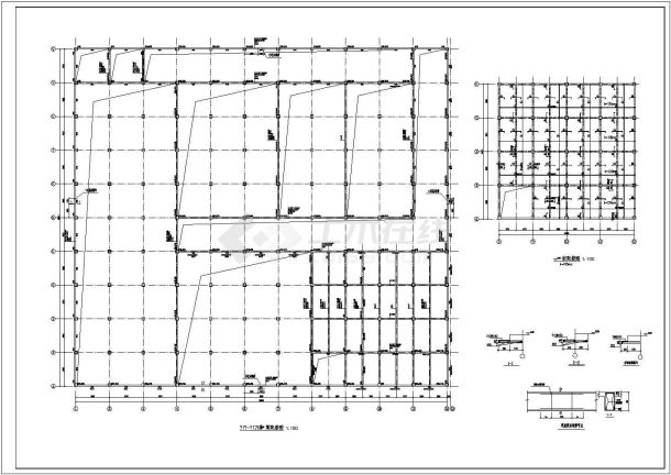 大型框架柱钢屋盖屠宰场结构施工图-图二