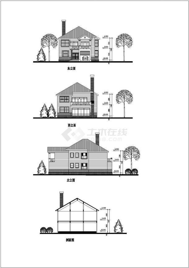 某地新颖适合农村二层房屋建筑设计方案图-图一