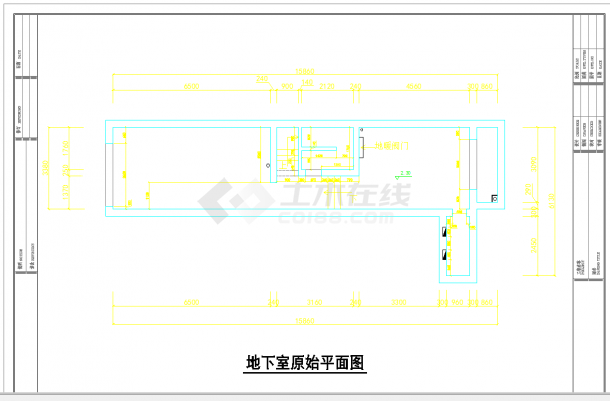 某地某复式装饰施工图CAD图纸-图一