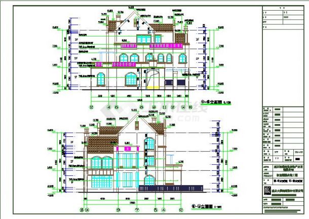 带地下室、花园豪华三层新农村自建别墅建筑设计图-图一