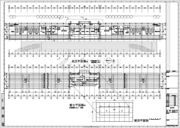 无锡惠山某学校规划区田径场与校门建筑结构方案图-图二