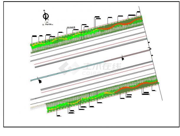 某典型详细的道路绿化施工图（全套）-图一