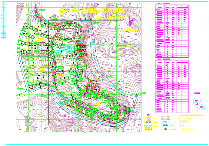 某地枫林蓝岸居住小区详细规划二三期总平面图_图1