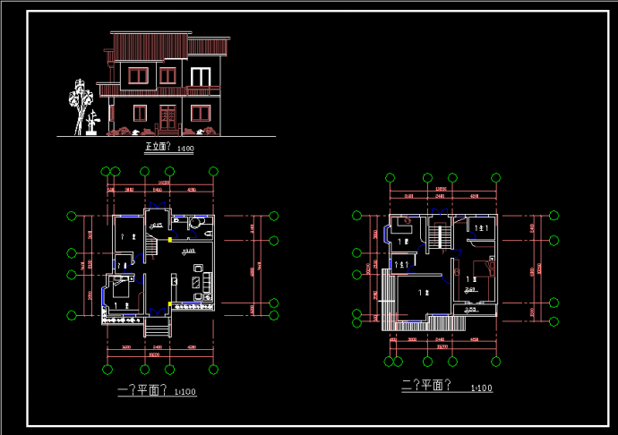 某二层新农村住宅方案图（10.2x9.6米）_图1
