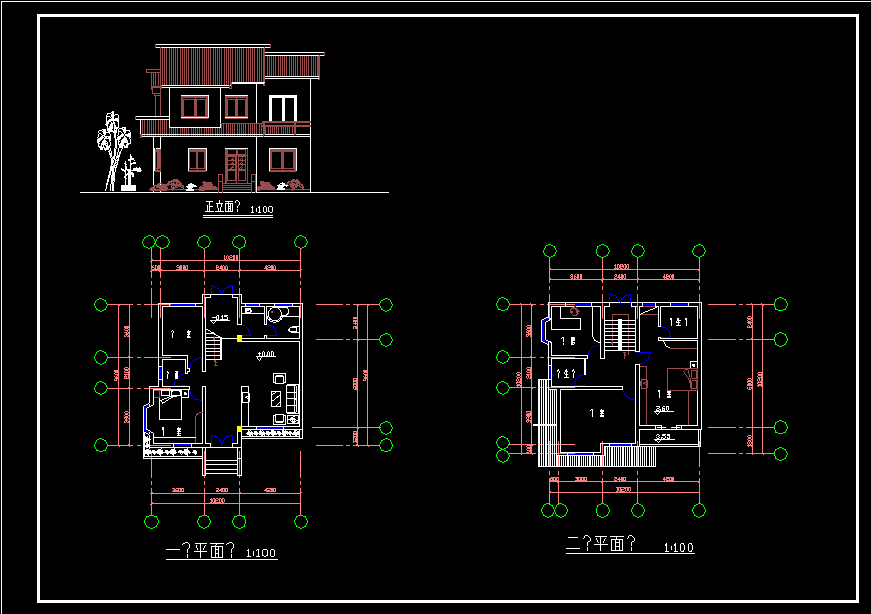某二层新农村住宅方案图（10.2x9.6米）