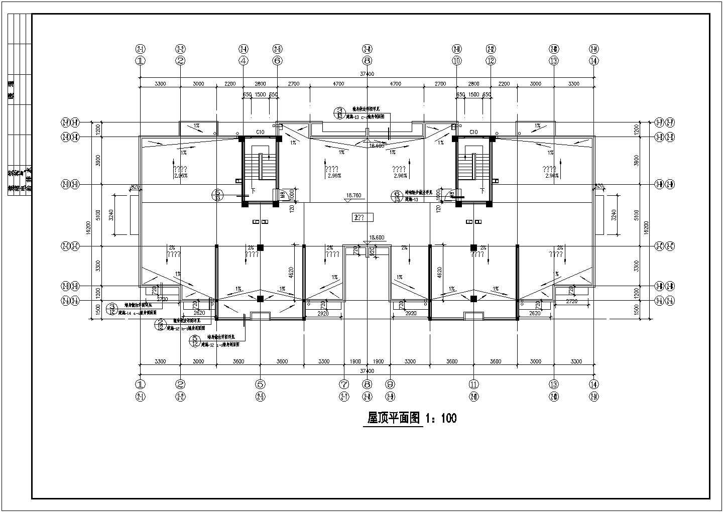 [施工图]某六层住宅建筑施工图-2号、3号楼（现代风格）