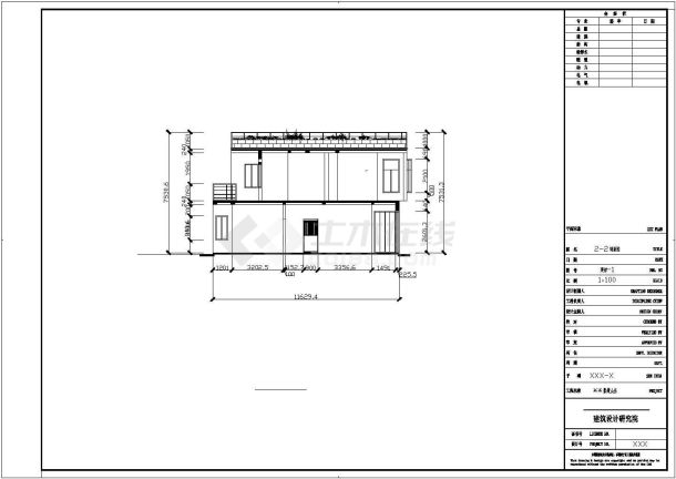 某二层别墅建筑cad扩初图（建筑面积300平方米）-图二