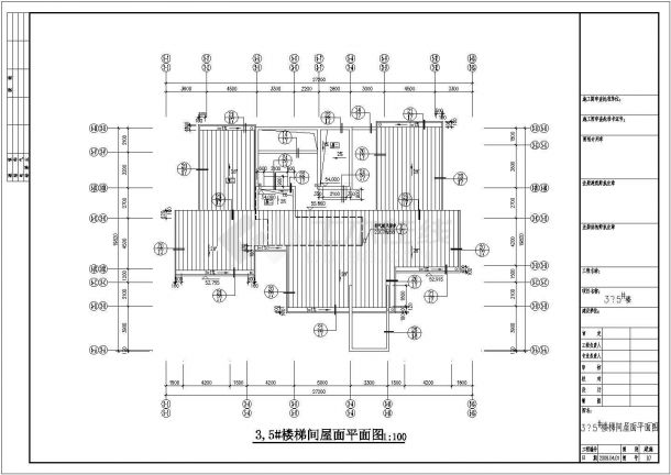某十六层塔式住宅楼建筑施工图（一梯三户、顶层复式）（中式风格）-图二