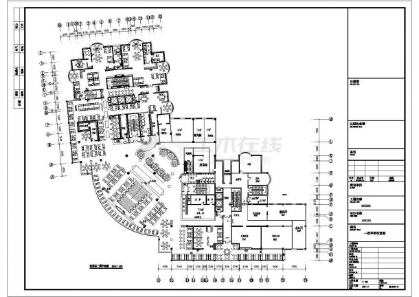 某城市原始二层平面装修设计图（共2张）-图一