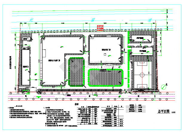 某地厂房详细规划总平面图（含设计说明）-图一