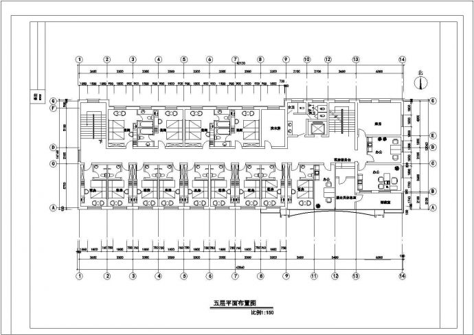12套酒店宾馆建筑设计CAD图纸（含内部布置）VIP_图1