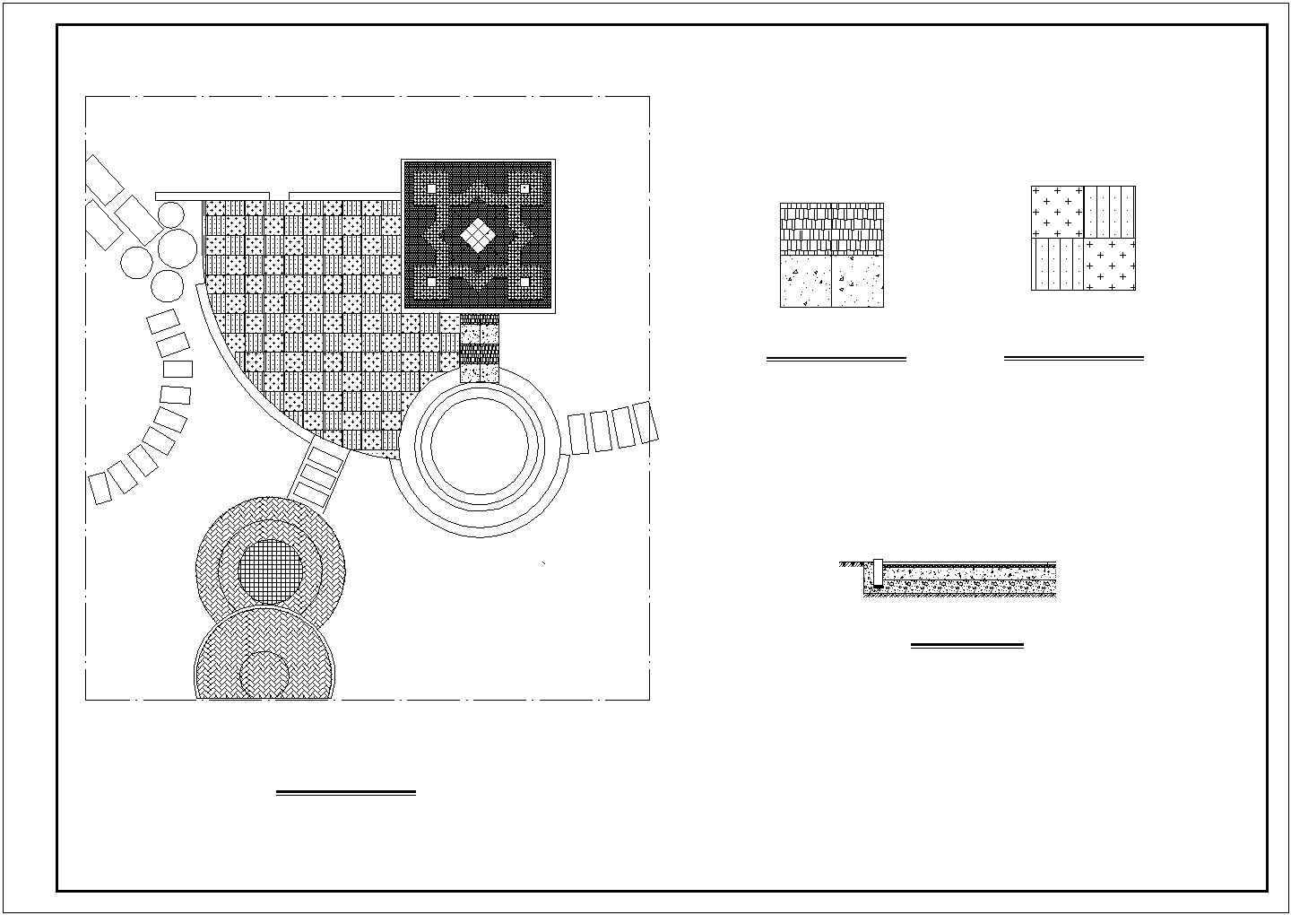 某小型园路铺装建筑设计施工图（共4张）