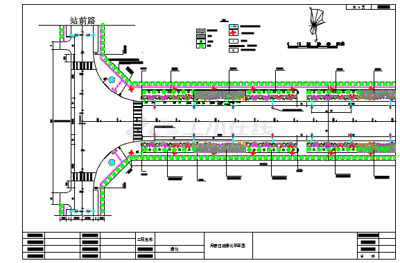 某地道路绿化施工图月岩西路绿化工程图-图一