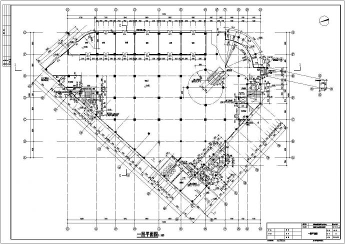 某地大型现代风格商场建筑施工图（3009.05平方面积）_图1