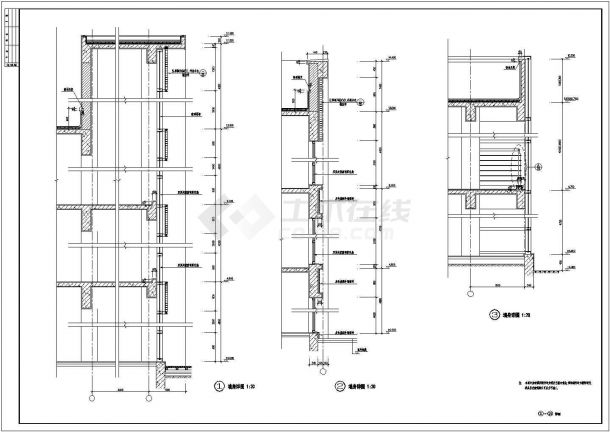 商业街建筑施工图（CAD及效果图）-图二