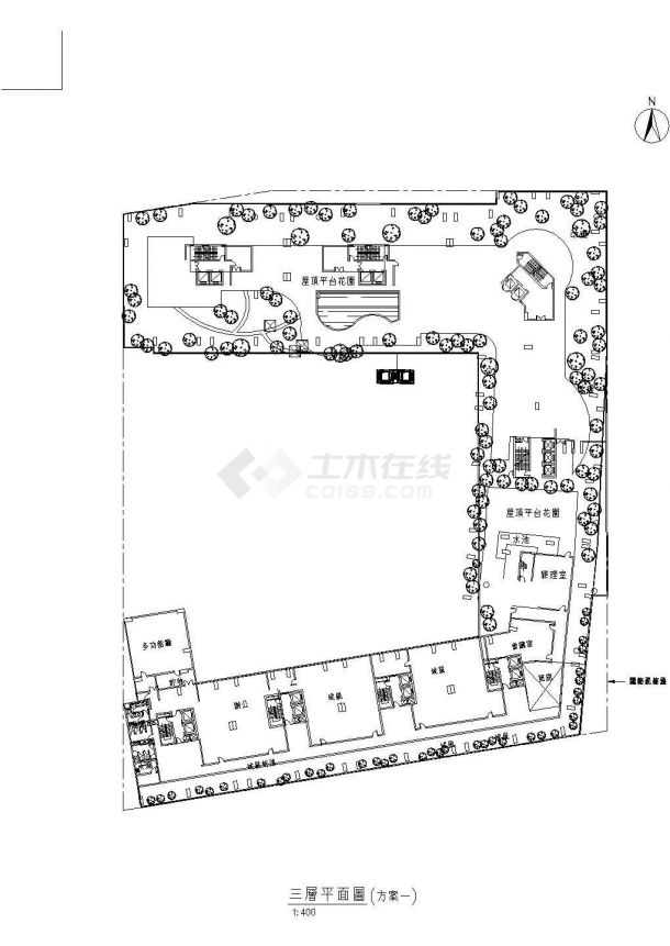 [施工图][广东]33层高层商业综合体建筑cad施工图（框架、玻璃幕墙）VIP-图一