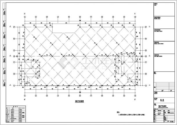 单层门式刚架结构国馆结构施工图（桩基础）-图一