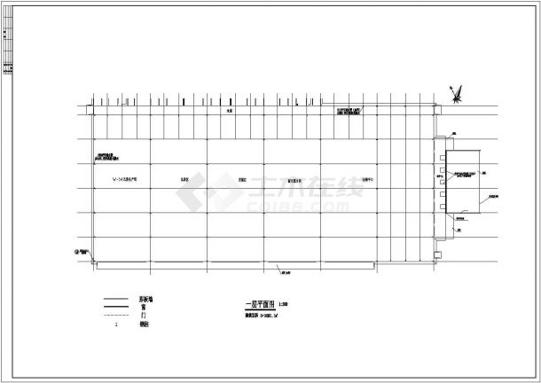 钢结构厂房建筑结构施工图（带吊车）-图二