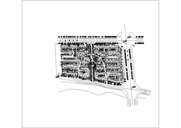 某小区规划及景观设计图纸（共3张）-图一