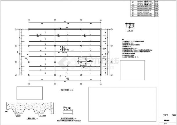  Structural construction drawing of steel frame structure sales office (independent foundation on the third floor) - Figure 2