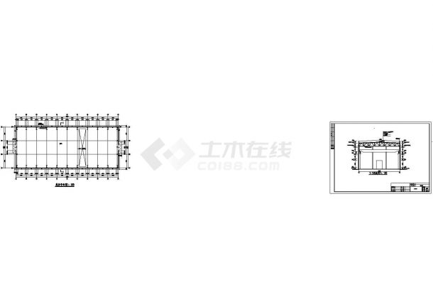 6度抗震单层钢结构厂房建筑结构施工图-图二