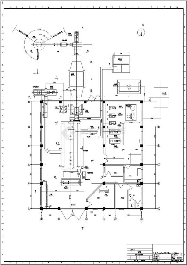 某工厂10t燃煤锅炉房整套暖通设计图-图二