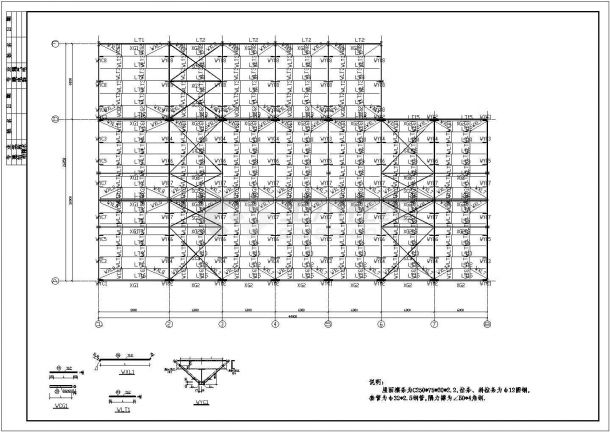 门式刚架钢结构厂房结构施工图（带吊车）-图二