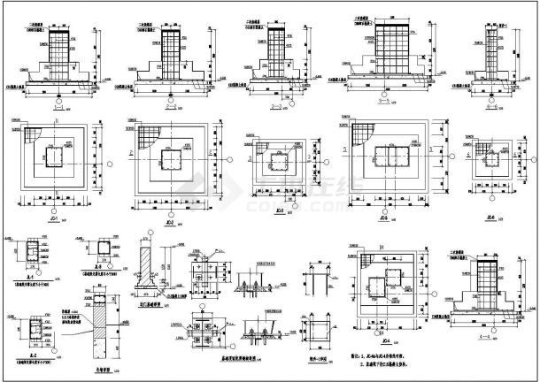 24m跨钢结构厂房结构施工图（独立基础）-图二