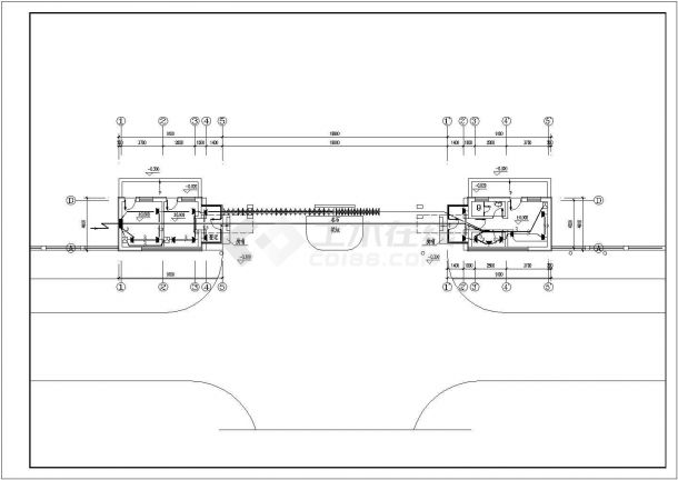 某军事机构门楼建筑结构水暖电方案图-图一