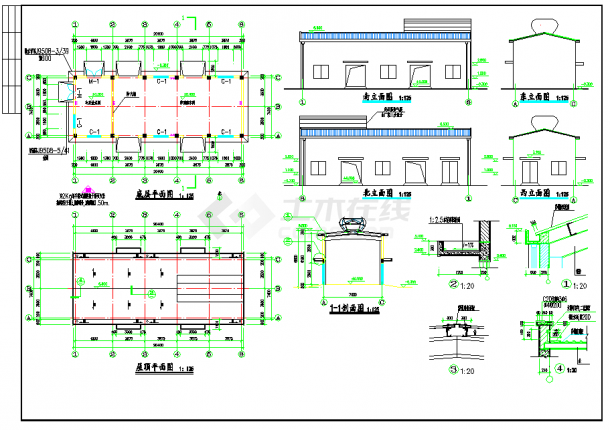 生产厂房建筑施工图（含设计说明）-图一