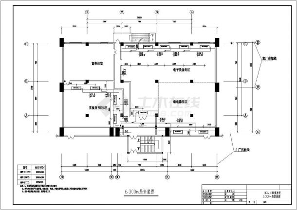 某地电厂集控室空调设计施工平面图-图二