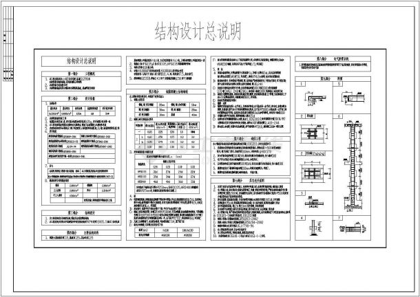 砌体结构住宅楼结构施工图（七层桩基础）-图一