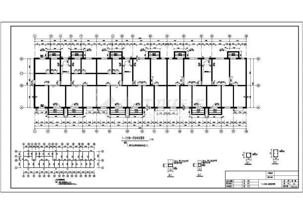 7度抗震六层砌体结构住宅楼结构施工图-图二