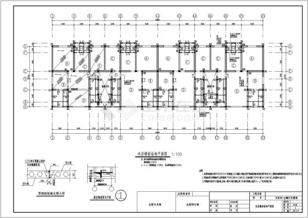 搬迁小区7层砖混结构房屋结构施工图-图二