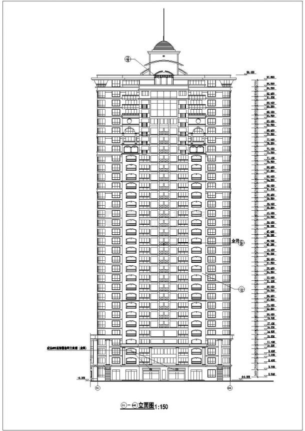 某22层住宅建筑设计图纸（全集）-图二
