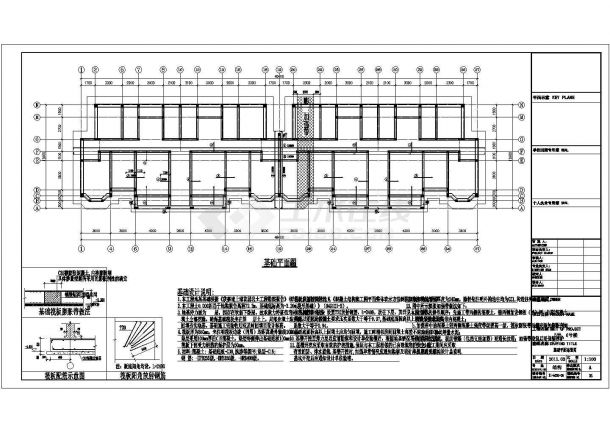 8度区六层筏板基础砌体住宅结构施工图-图一