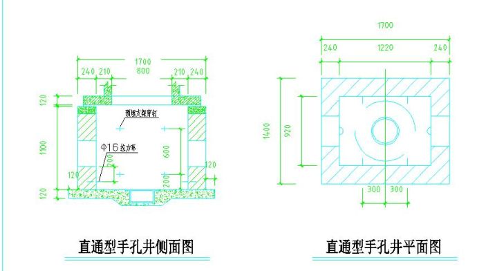 弱电手孔井电气图纸_图1