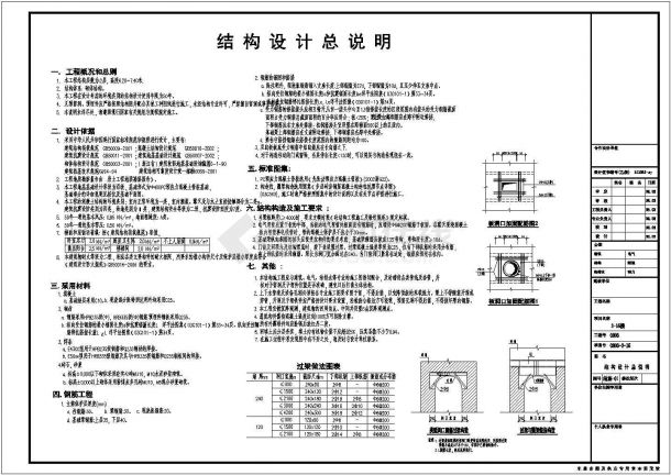 二层砌体结构坡屋面别墅结构施工图（桩基础）-图二