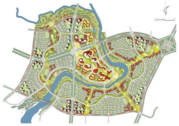 某地两江新区水土片区中心区城市建筑方案设计图（jpg格式）-图二