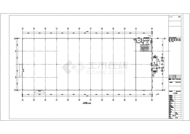28米独立基础门式刚架办公楼结构施工图-图一