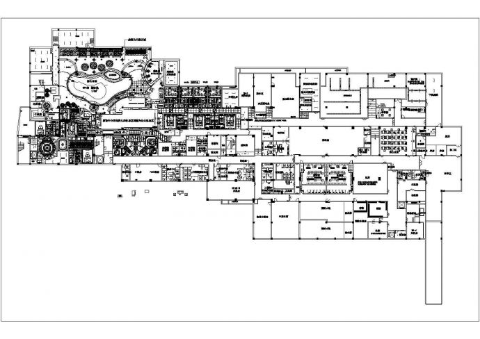 某地大型水疗会所建筑设计施工图纸_图1