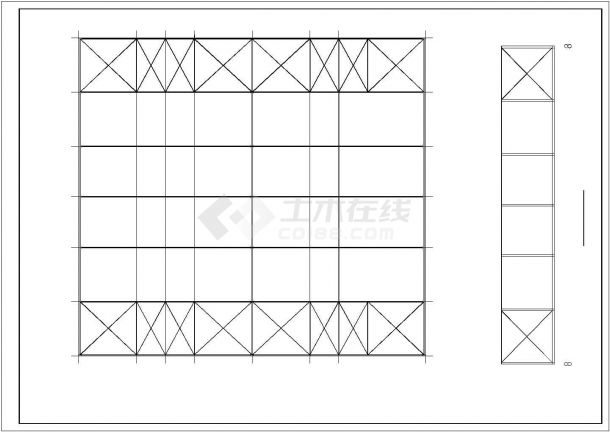 2X24米跨单层门式刚架厂房结构施工图（独立基础）-图一