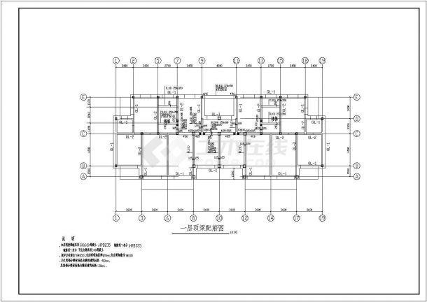 四层砌体结构住宅楼结构施工图（条形基础）-图二