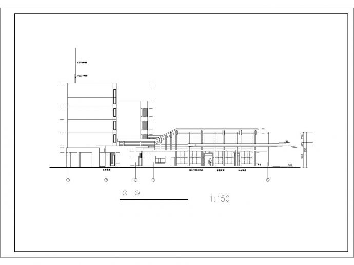 某市4038㎡四层汽车客运站建筑方案图VIP_图1
